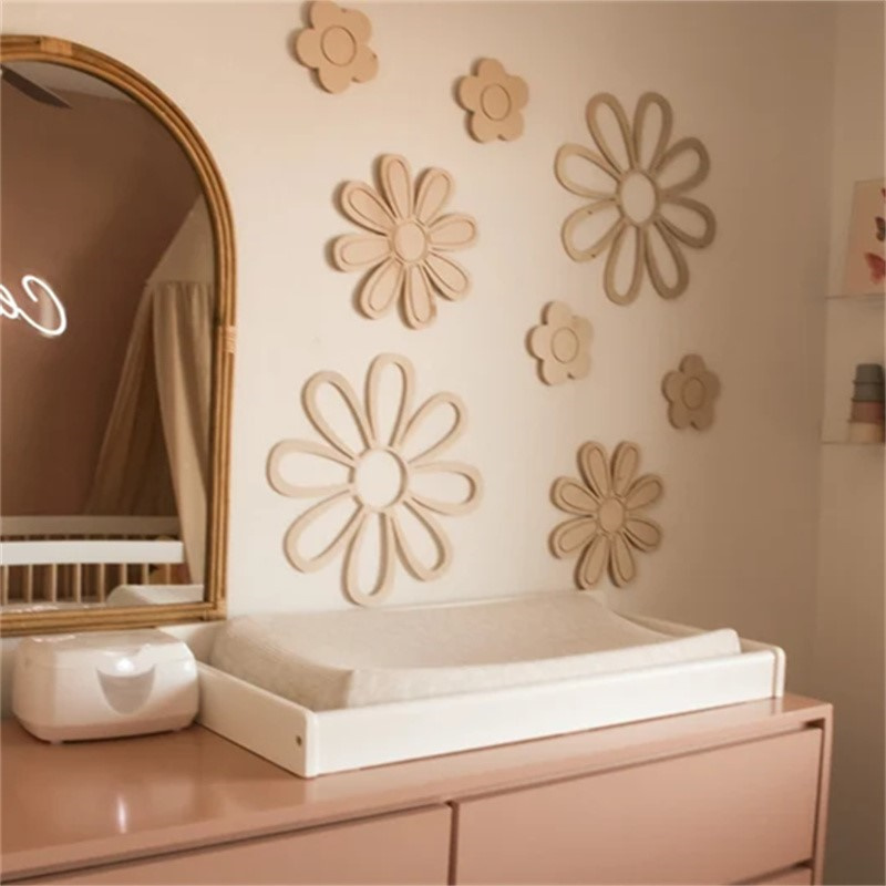 Woodworking For Beginners - Holz Gänseblümchen Wand Blumen Kinderzimmer Dekor
