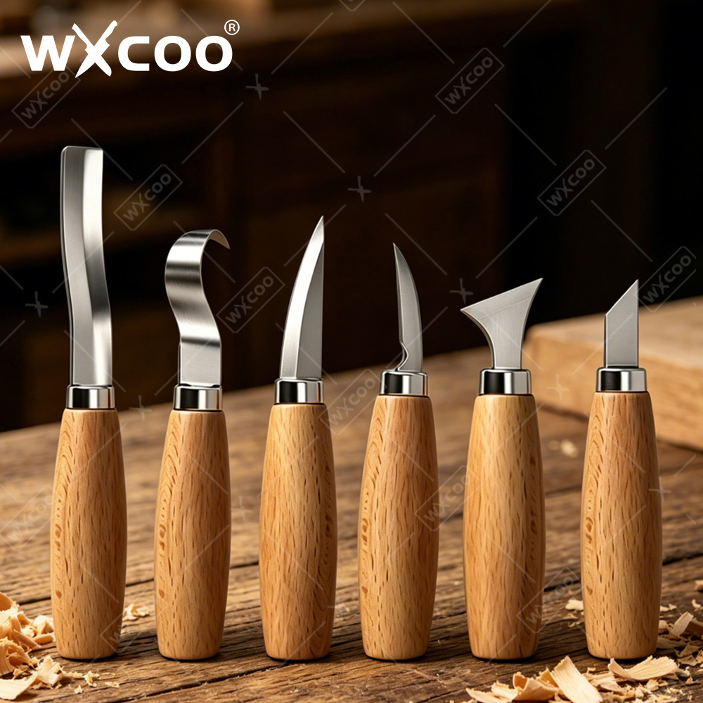 Woodworking Hardware - WXCOO Ergonomischer Holzschnitzhaken, Messer, gebogene Schnitzwerkzeuge