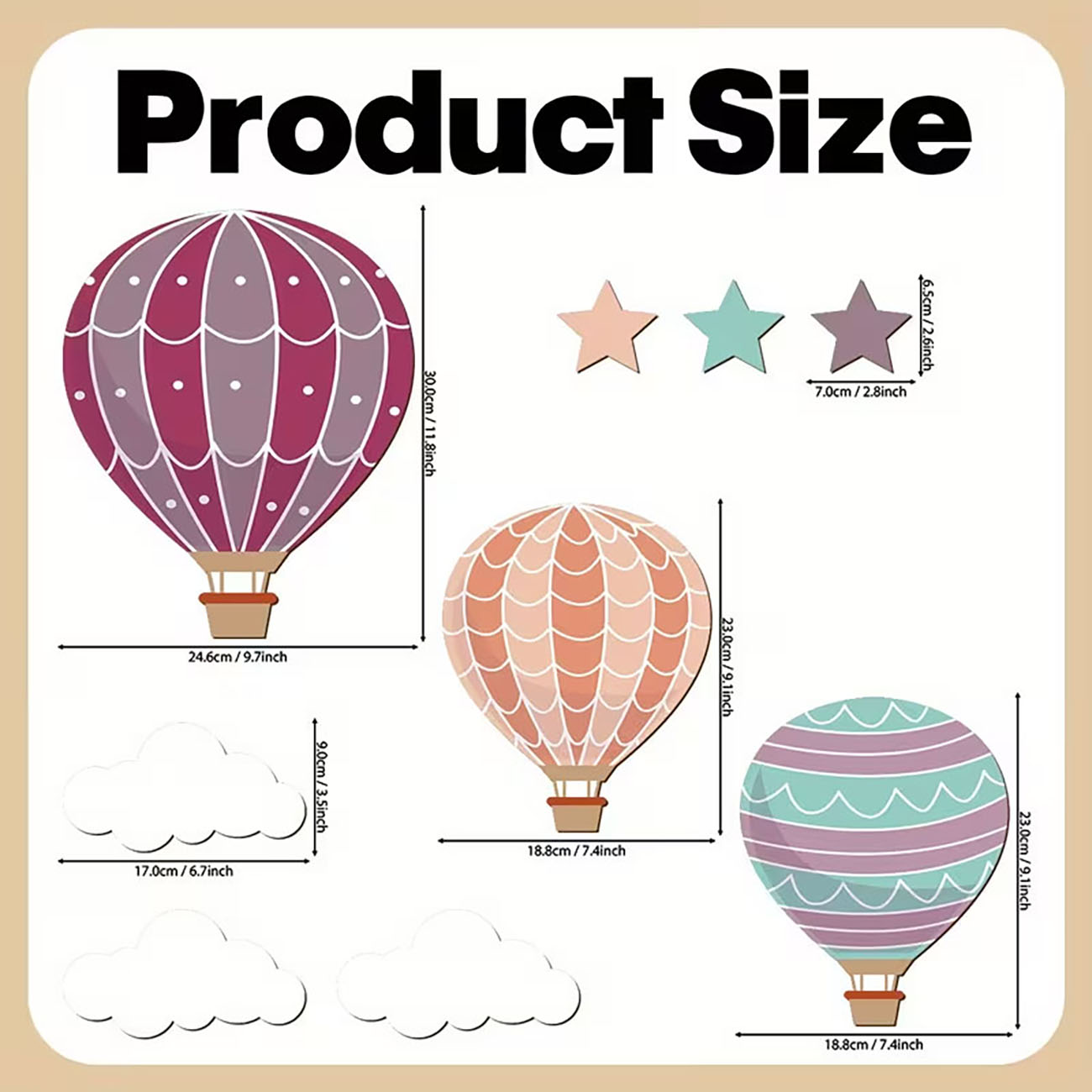 Heißluftballon-Wolken-Stern-Wa – Woodworking For Beginners Bewertung und Preis