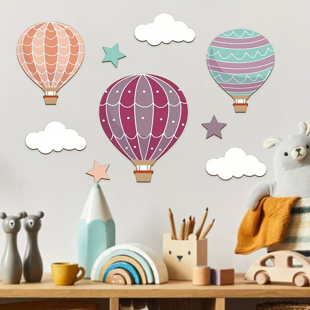 Heißluftballon-Wolken-Stern-Wa – Woodworking For Beginners Bewertung und Preis